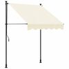 vidaXL Toldo retr&aacute;ctil tela y acero crema 200x115 cm