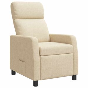 vidaXL Recliner Crema Tela