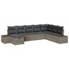 vidaXL Conjunto de sof&aacute; de jard&iacute;n 8 uds. Gris rat&aacute;n sint&eacute;tico