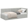 vidaXL Estructura de cama en esquina Gris Claro 90 cm x 190 cm