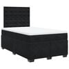 vidaXL Cama box spring con colch&oacute;n terciopelo negro 120x200 cm