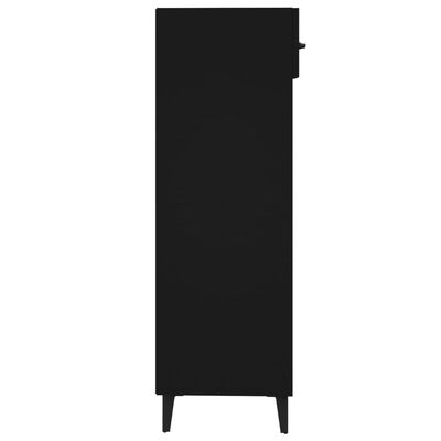 vidaXL Mueble zapatero de madera contrachapada negro 30x35x105 cm