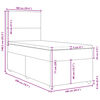 vidaXL Cama box spring con colchón tela negro 100x200 cm