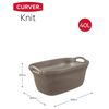 Curver Cesto de ropa sucia Knit 40L marr&oacute;n metalizado