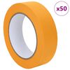 vidaXL Cintas de Enmascarar para Pintores 50 pcs Amarillo 30mm x 50m