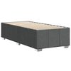 vidaXL Estructura de cama sin colch&oacute;n tela gris oscuro 90x200 cm