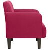 vidaXL Sill&oacute;n con reposabrazos Terciopelo Rojo Vino 54 cm