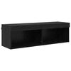 vidaXL Unidades de TV de Pared con LED con LED 6 pcs Roble Negro