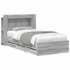 vidaXL Estructura de cama con almacenamiento Sonoma gris 100 x 200 cm