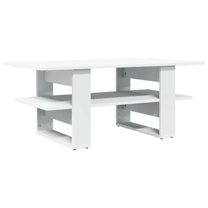 vidaXL Mesa de centro madera de ingenier&iacute;a blanco 102x55x42 cm