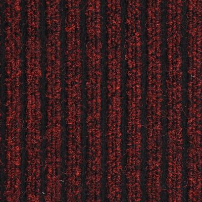 vidaXL Felpudo de rayas rojo 40x60 cm