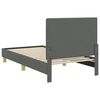 vidaXL Cama para ni&ntilde;os con cabecero Gris oscuro 80 x 160 cm tela