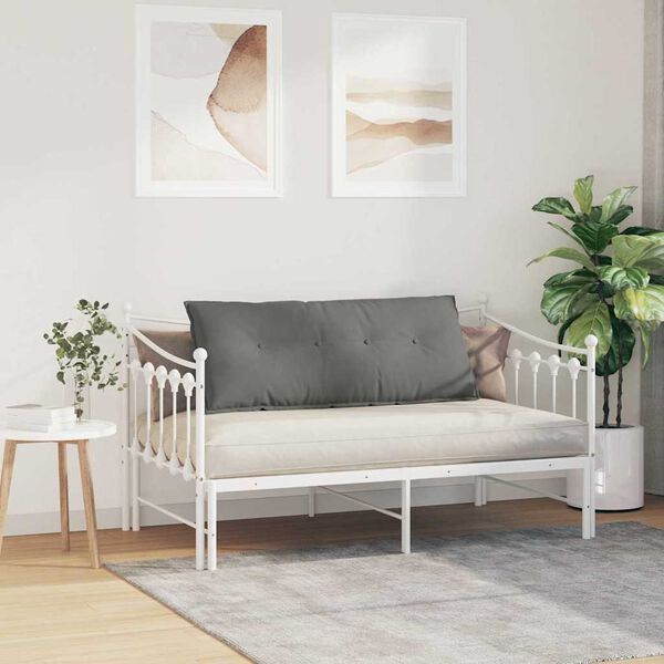 vidaXL Coj&iacute;n de Espalda Gris oscuro 120 x 50 cm Tela de microfibra