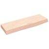 vidaXL Estante de pared madera maciza de roble sin tratar 60x20x4 cm