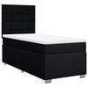 vidaXL Cama box spring con colch&oacute;n tela negro 80x200 cm