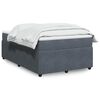 vidaXL Cama box spring con colch&oacute;n terciopelo gris oscuro 120x200 cm