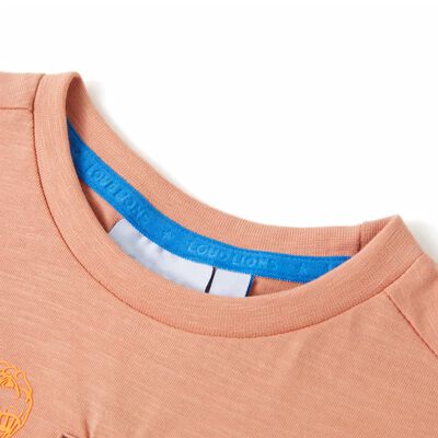 Camiseta infantil de manga corta naranja claro 128