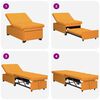 vidaXL Sof&aacute; cama desplegable Amarillo oscuro 194 x 50 x 82 cm tela