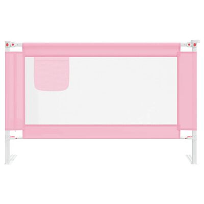 vidaXL Barandilla de seguridad cama de niño rosa tela 120x25 cm