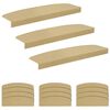 vidaXL Alfombrillas para escaleras 15 uds. 56 x 17 x 3 cm Beige