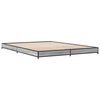 vidaXL Estructura cama madera ingenier&iacute;a metal gris Sonoma 120x200 cm
