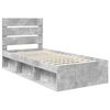 vidaXL Estructura de cama Concreto 90 x 200 cm Madera de pino macizo