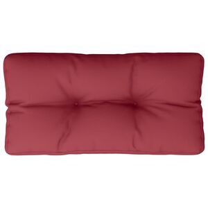 vidaXL Coj&iacute;n para sof&aacute; de palets de tela rojo tinto 80x40x12 cm