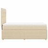 vidaXL Cama box spring con colch&oacute;n tela color crema 100x200 cm