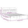 vidaXL Estructura cama sin colch&oacute;n con cabecero metal blanco 183x203cm
