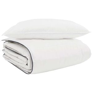 vidaXL Edred&oacute;n de Invierno con almohada 2 uds. Blanco Pluma de pato