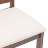 vidaXL Sillas de comedor con cojines 2 uds madera maciza marrón caucho