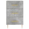 vidaXL Mesita de noche madera de ingeniería gris hormigón 40x40x66 cm