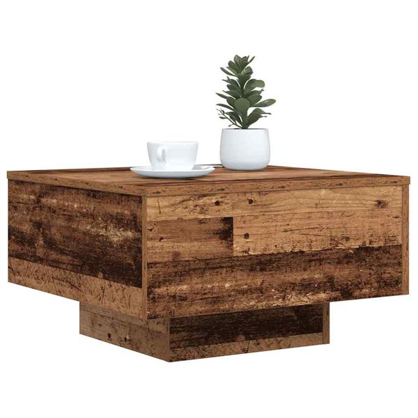 vidaXL Mesa de Café Madera envejecida 55 x 55 x 31 cm