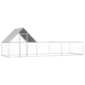 vidaXL Gallinero acero galvanizado 6x2x2 m