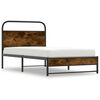 vidaXL Estructura de cama sin colch&oacute;n 90x190 cm madera roble ahumado
