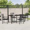 vidaXL Conjunto de Comedor de Jard&iacute;n 5 pcs Negro
