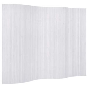 vidaXL Biombo divisor bamb&uacute; blanco ancho 250 cm alto 165 cm