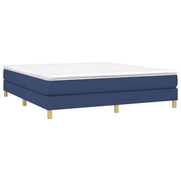 vidaXL Estructura de cama con somier tela azul 160x200 cm