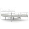 vidaXL Estructura cama sin colch&oacute;n con estribo metal blanco 120x200 cm