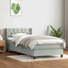 vidaXL Cama box spring con colch&oacute;n terciopelo gris claro 80x220 cm