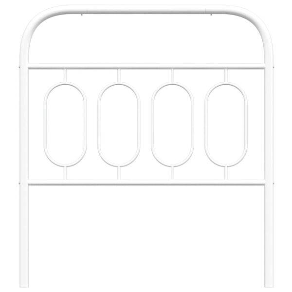 vidaXL Cabecero de repuesto de metal blanco 90 cm