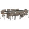 vidaXL Conjunto de Comedor de Jard&iacute;n 11 pcs Gris rat&aacute;n sint&eacute;tico
