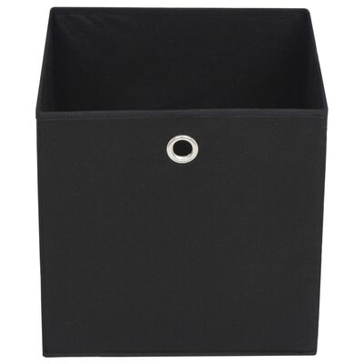 vidaXL Cajas de almacenaje 10 uds textil no tejido 32x32x32 cm negro