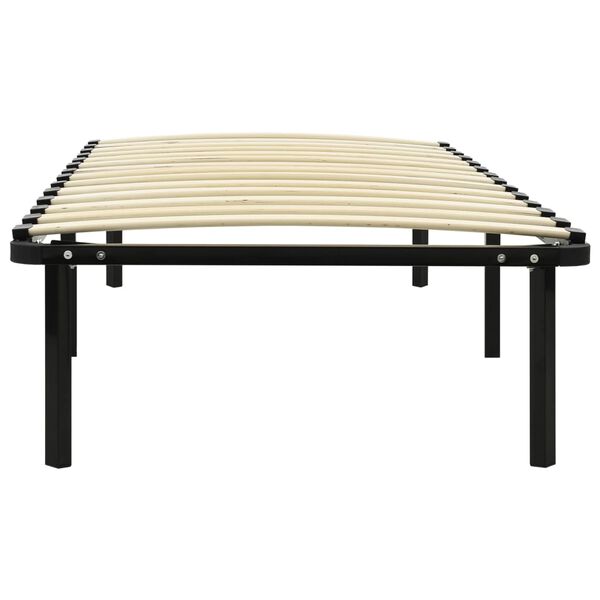 vidaXL Estructura de cama sin colchón metal negro 90x200 cm