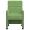 vidaXL Sillas de Comedor con Ruedas 2 pcs Verde claro 58 x 65 x 98 cm