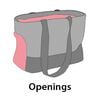FLAMINGO Bolso de transporte para mascotas Cilou 4 gris 47x21x30 cm