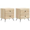vidaXL Armario de Noche 2 uds. Roble Sonoma 43 x 34,5 x 47,5 cm