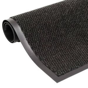 vidaXL Felpudo de nudo negro 60x150 cm