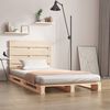 vidaXL Estructura de cama sin colch&oacute;n madera maciza pino 75x190 cm