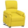 vidaXL Sill&oacute;n de masaje elevable de tela amarillo claro